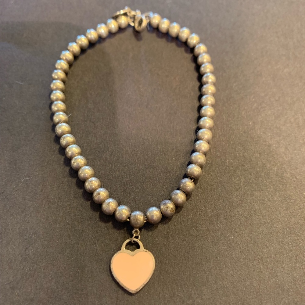 Tiffany & Co pink, small bead bracelet